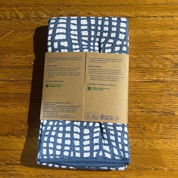 Norwex Tea Towels Limited Edition Water Tile/Floral NWT - Picture 11 of 15